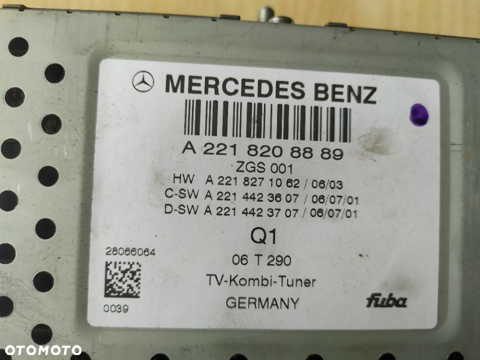 MERCEDES ML GL 164 S 221 W 211 CLS 219  MODUŁ TUNER TV - 5