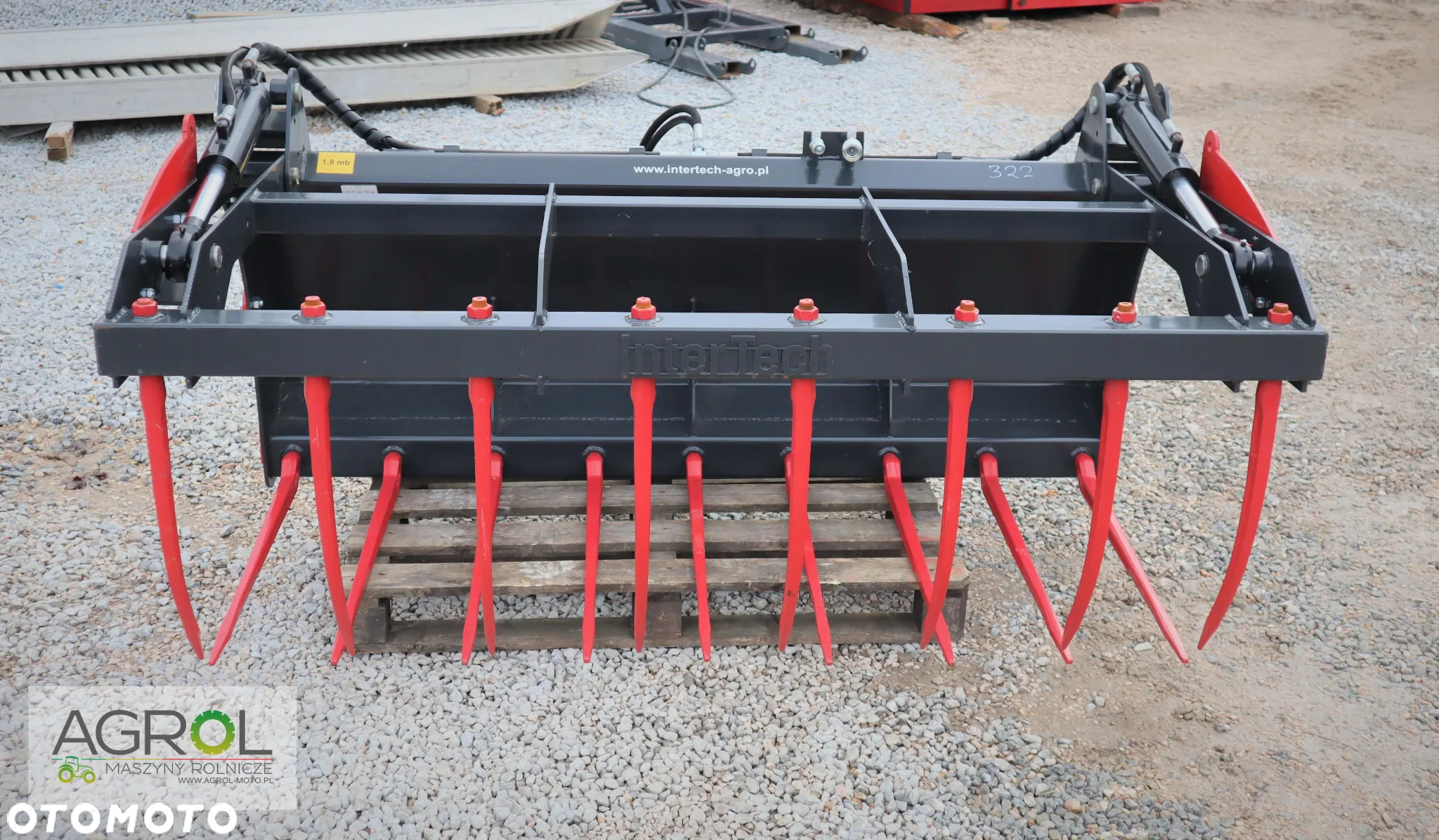 Widło-krokodyl INTER-TECH 1.5m 1,8 m; łyżka/chwytak/paleciak - 2