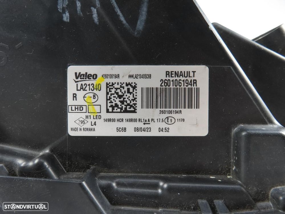 Farol LED Direito/Frente Usado / Original DACIA DUSTER (HM_) 260106194R - 10