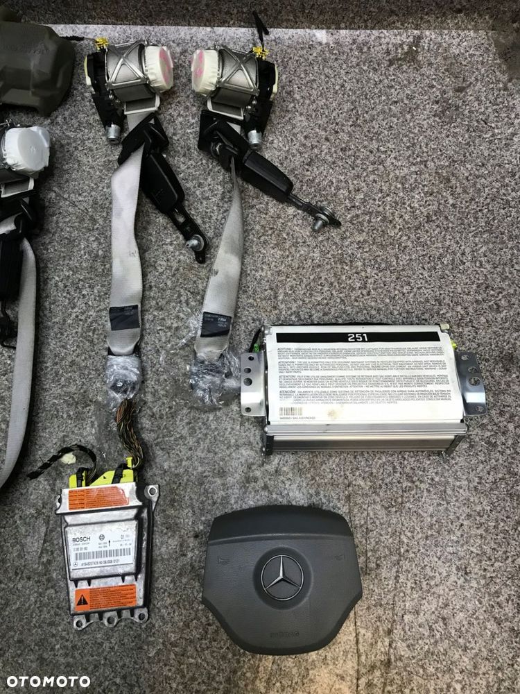 W251 zestaw pasy przod tyl poduszka kierowcy napinacze modul AIRBAG 6 osob - 4