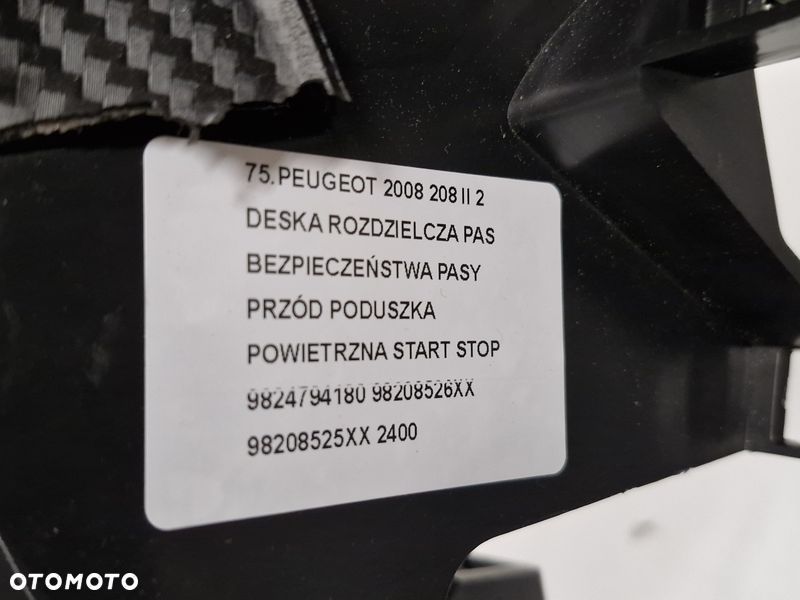 PEUGEOT 2008 208 II 2 DESKA ROZDZIELCZA PAS BEZPIECZEŃSTWA PASY PRZÓD PODUSZKA POWIETRZNA START STOP - 16