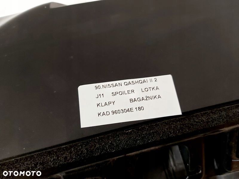 nissan qashqai 2 ii j11 spoiler lotka klapy pokrywy bagażnika kad 960304e - 12