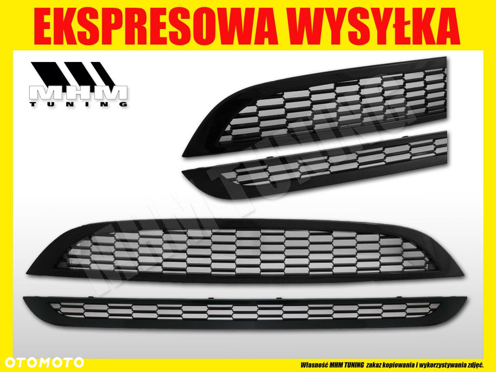 ATRAPA GRILL KRATKA GORA DOL CZARNE TUNING MINI COOPER R50 R53 2001-06 S - 2