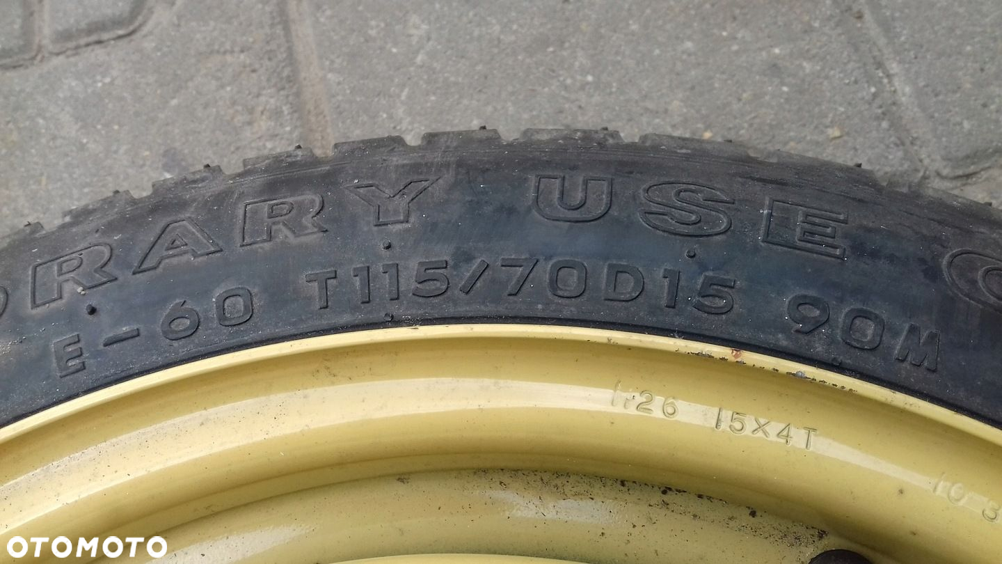 KOŁO DOJAZDOWE 5x114,3 M26 15x4T T115 70D15  MAZDA - 3