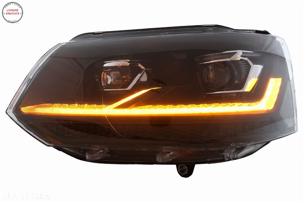Faruri Full LED VW Transporter Caravelle Multivan T5 Facelift (2010-2015) Negru- livrare gratuita - 21