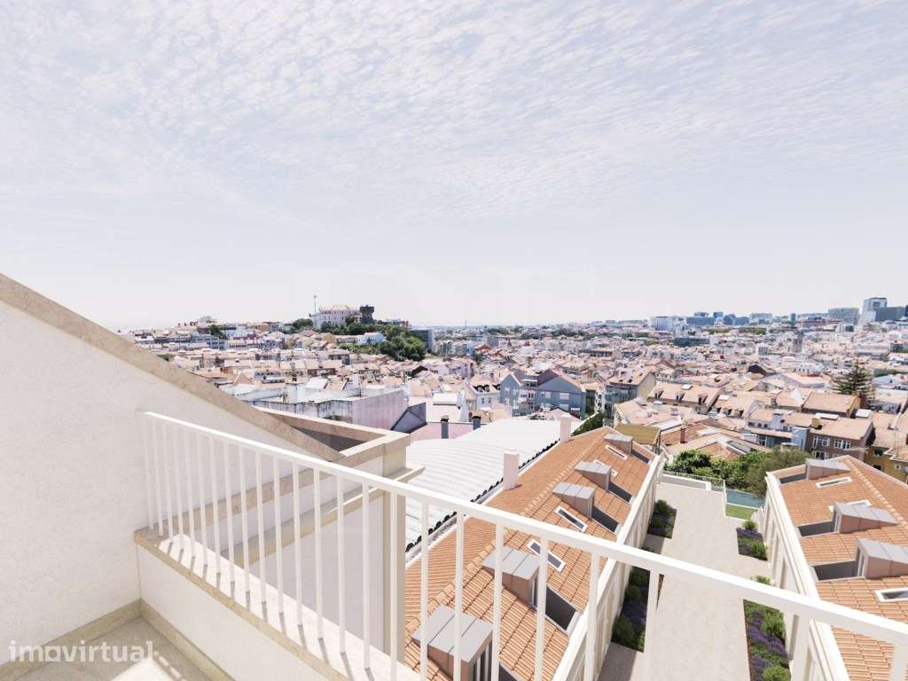 Penthouse T2 com vistas, terraço e piscina em Lisboa. - Grande imagem: 2/29