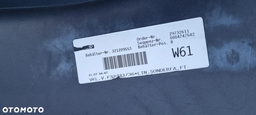 BMW 4 F32 F33 LCI 2017- Zderzak przód oryginał MB037 - 17