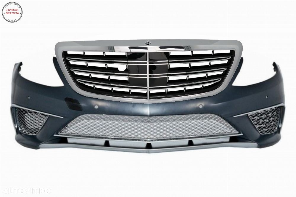 Bara Fata cu Grila Centrala Mercedes S-Class W222 (2013-06.2017) S65 Design- livrare gratuita - 1