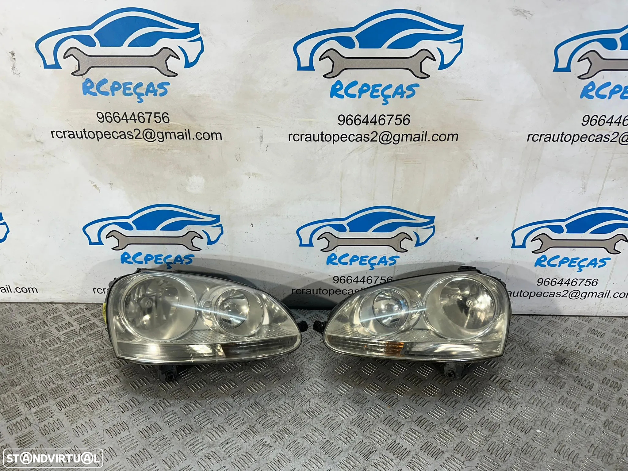 .Conjunto Oticas Farois Esquerda Direita Original VW Volkswagen Golf 5 MK5 V Variant Jetta 1K6941006Q 1K6941005Q 2003 – 2010 - 2