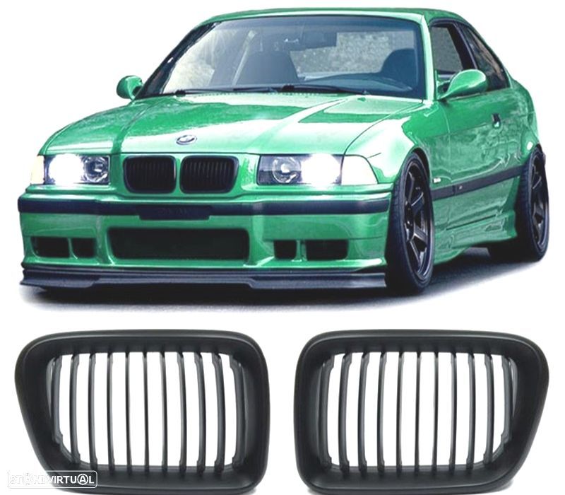 GRELHAS FRONTAIS BMW E36 96-99 PRETO - 1