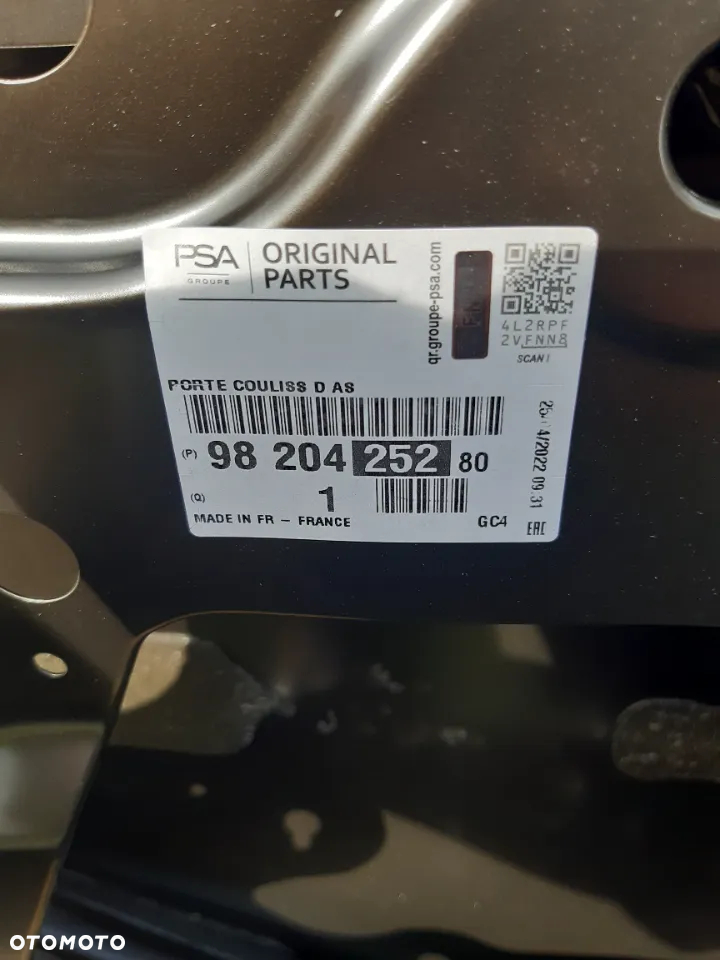 Drzwi boczne przesuwne prawe Citroën Berlingo III Opel Combo E Peugeot Partner III 9820425280 - 9