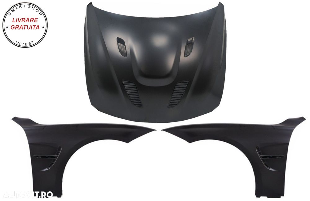 Capota cu Aripi Laterale Negru compatibila cu BMW Seria 3 F30 F31 (2011-2019) M3 G- livrare gratuita - 1
