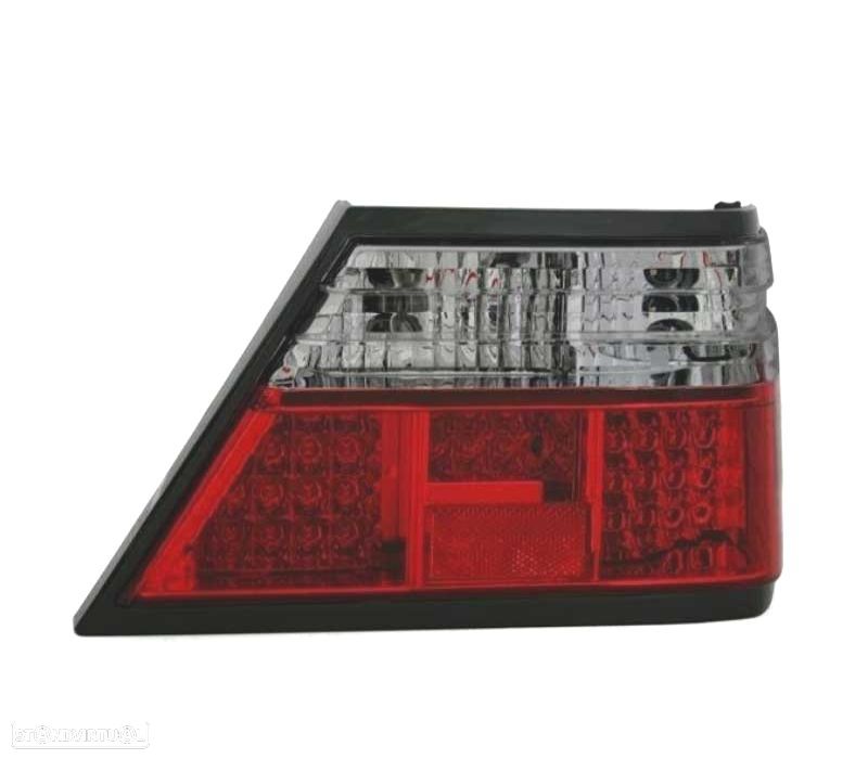 FAROLINS TRASEIROS MERCEDES E W124 85-95 LED VERMELHO PRETO - 3