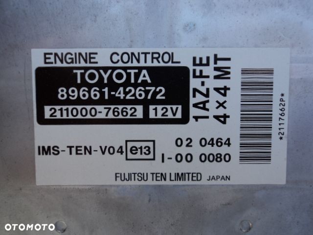 TOYOTA RAV-4 2000 2003 KOMPUTER KLUCZYK IMO - 2