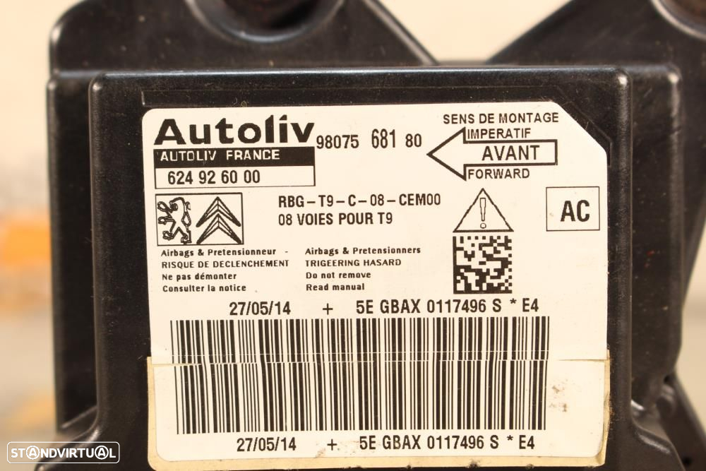 Centralina De Airbags Peugeot 308 Ii  9807568180 / 624926000 - 7