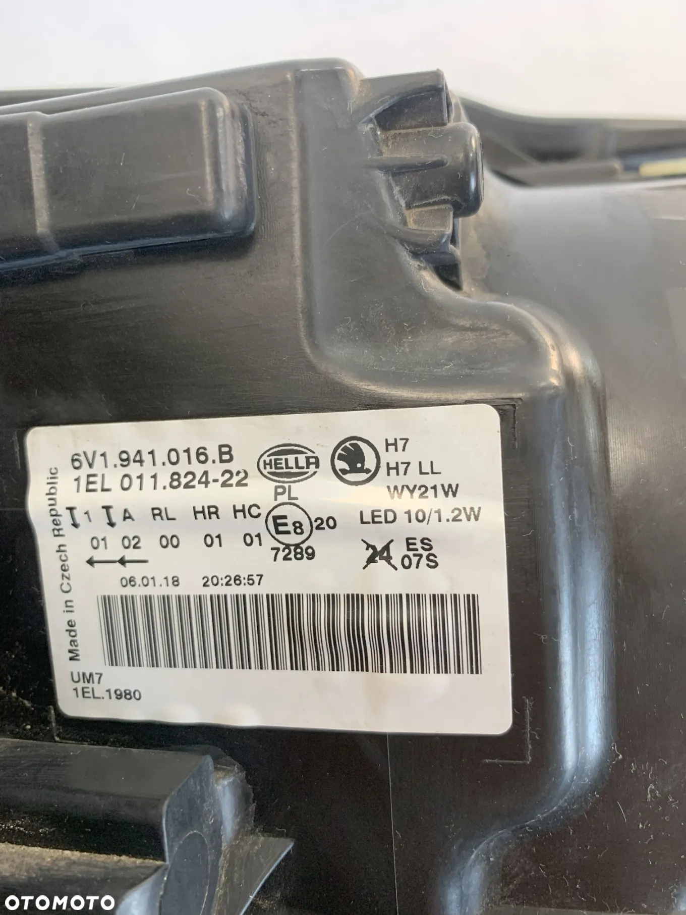 Image Škoda Fabia 3 III 13-17r Světlomet Pravé Světlo Pravé LED Sklo - 6V1941016B