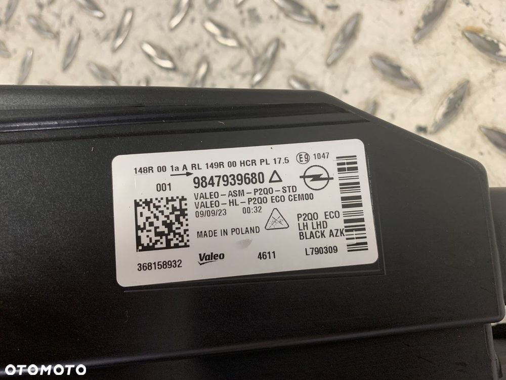 LAMPA LEWA PRZEDNIA OPEL MOKKA 2 II B FULL LED EUROPA 9847939680 - 4