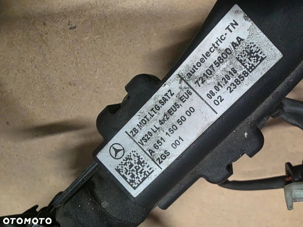 WIĄZKA INSTALACJA ELEKTRYCZNA SILNIKA MERCEDES VITO V-KLASA W447 2.2 CDI - 6