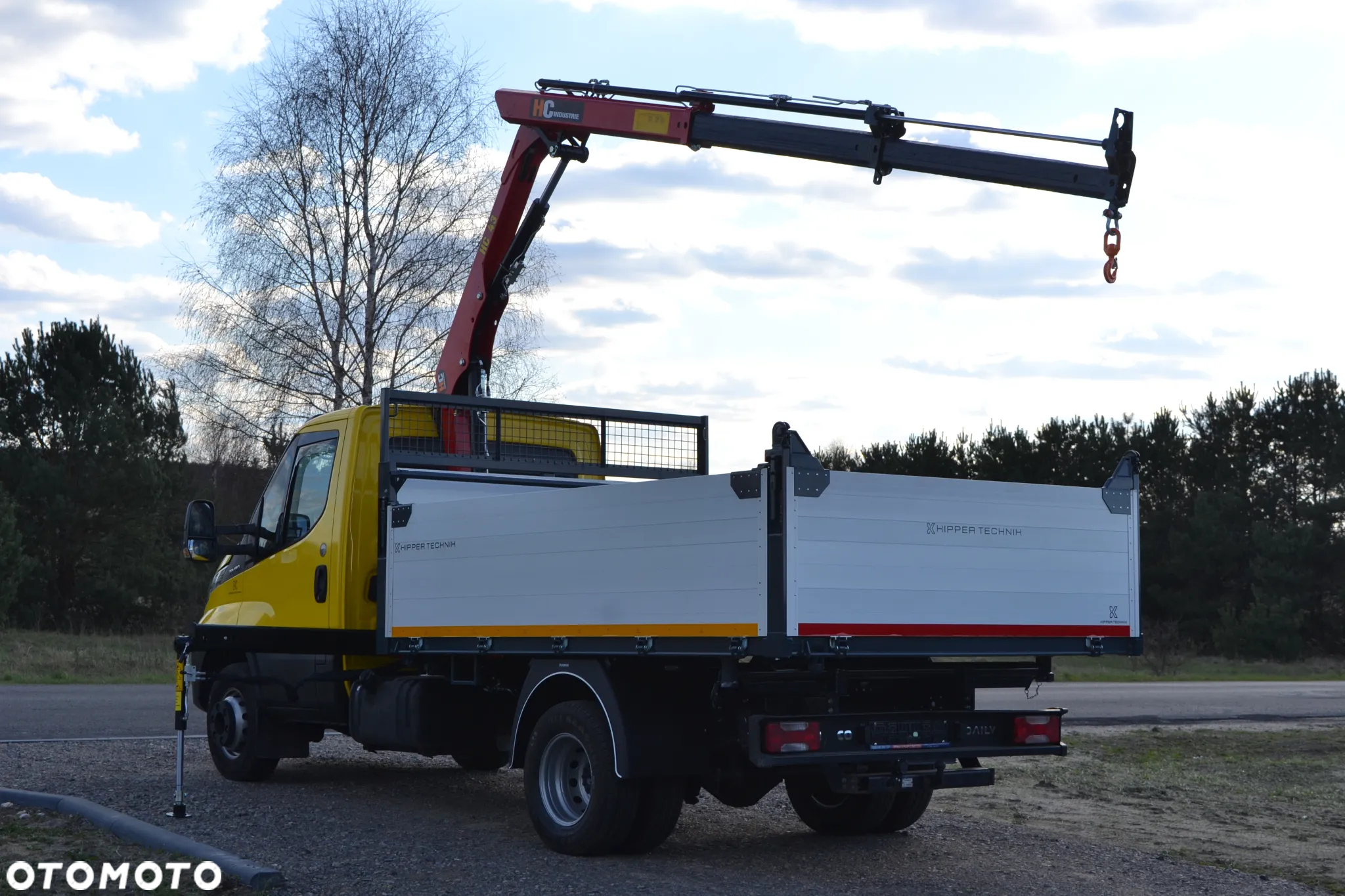 Iveco Daily 72-180 72C18 Nowy 3-stronny WYWROT Żuraw HDS Dźwig HC 45A2 Fassi Palfinger HMF Kiper Wywrotka - 10