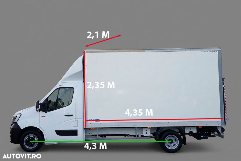 Renault MASTER / CONTAINER - 4,3 M / DHOLLANDIA LIFT - 750 KG / IMPORTAT / EURO 6 - 3