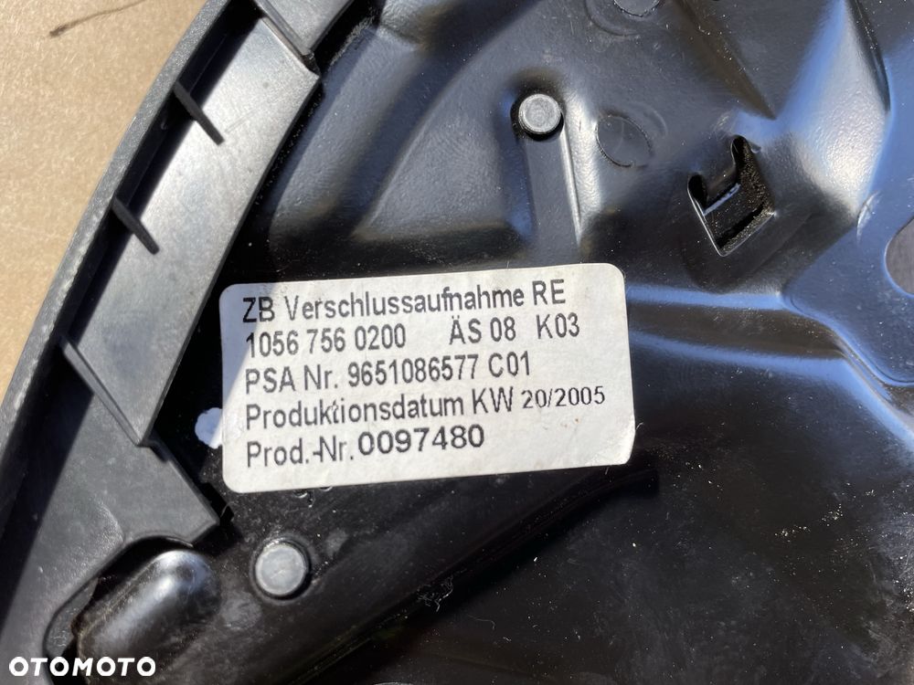 PEUGEOT 307 CC ZAMEK DACHU PRAWY 9651086577 - 3