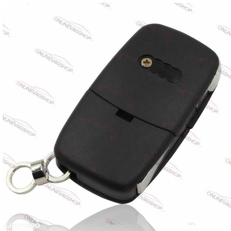 Carcasa cheie Audi 3 butoane briceag cu 2 baterii CR1616 - 2