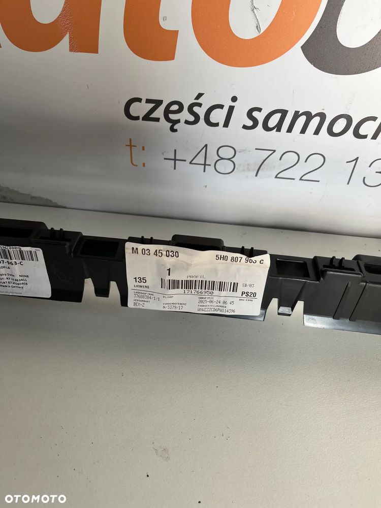 VW GOLF VIII 5H0 ŚLIZG ZDERZAKA 5H0807963 C ORYGINAŁ - 2