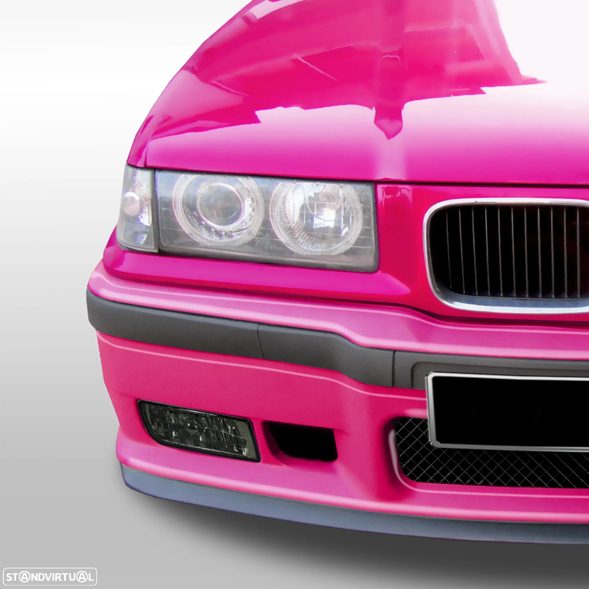 Para-choques Frontal BMW E36 2, 3, 4 portas, touring, cabrio, coupé e compact em plástico look M3 em plástico - 5