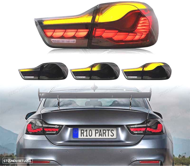 FAROLINS FULL LED BMW F32 F33 F36 F82 LIGHT BAR OLED FUMADO - 4