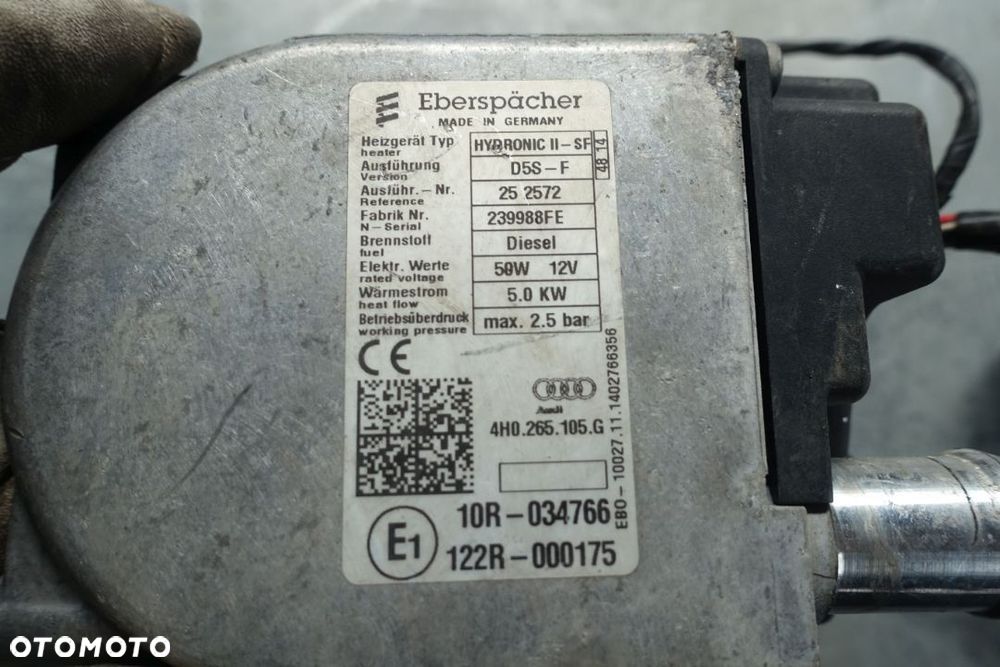 WEBASTO POSTOJOWE AUDI A6 C7 A7 4G0265081G - 5