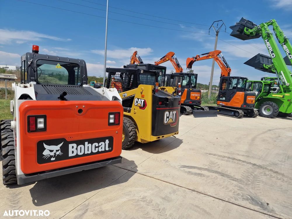 Bobcat S510, ANVELOPE PLINE, USA CABINA, AER CONDITIONAT, ridica 810kg, motor 55CP Kubota, Masa operatinalal 2,8t, L 3,4m x latime 1,75m x inaltime 1,95m, cupa 1mc, posibilitate leasing 41.900 EUR+Tva - 28