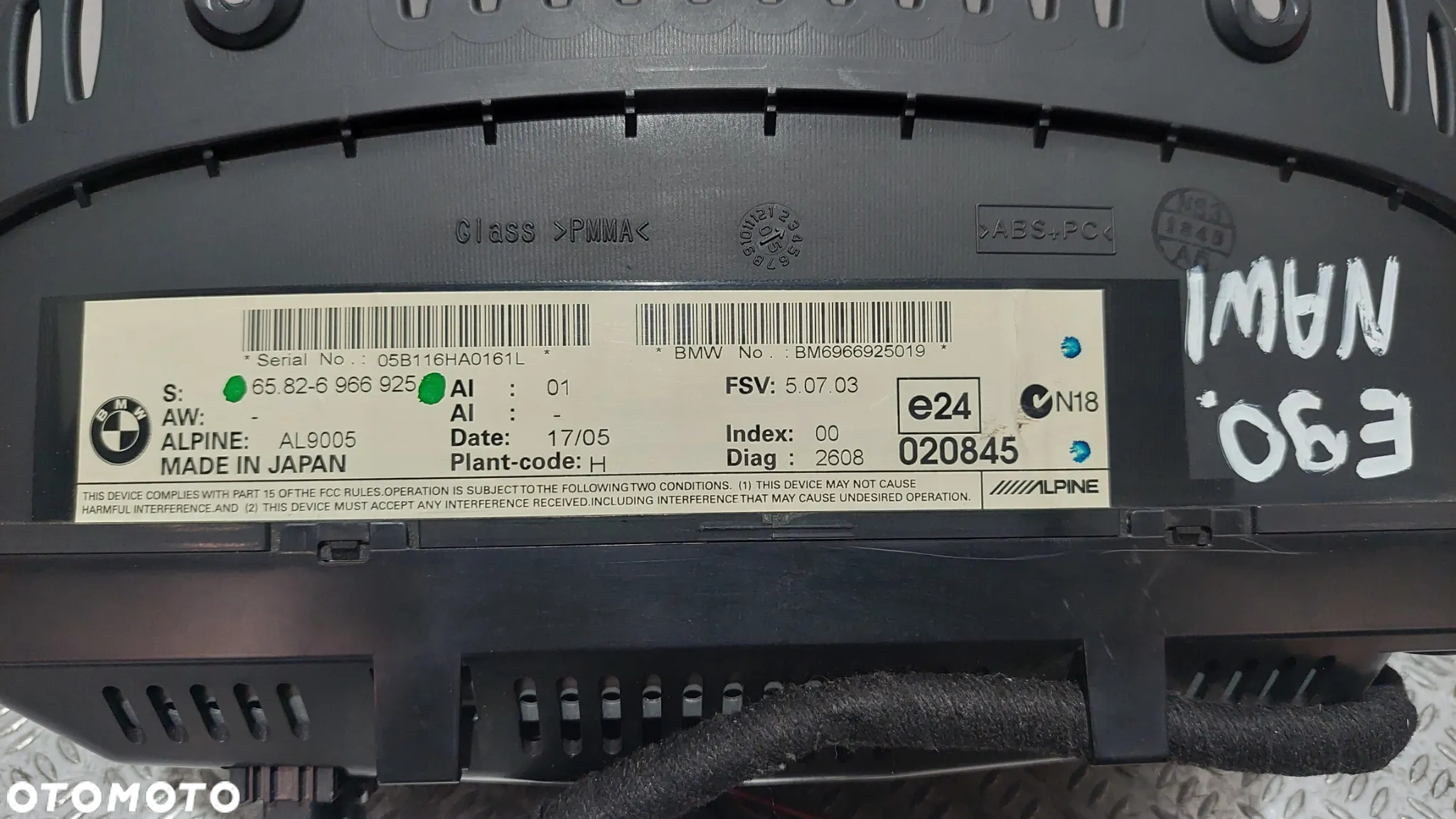 WYŚWIETLACZ MONITOR NAWIGACJI SZEROKI BMW E90 NR 6966925 - 2