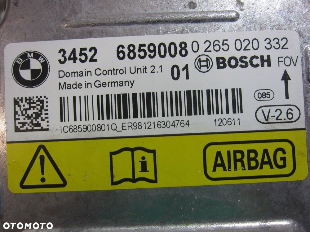 BMW F25 X3 2.0 MODUŁ STEROWNIK ICM AIRBAG 6859008 - 4