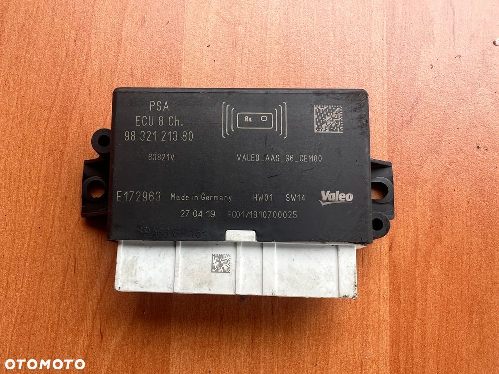 MODUŁ STEROWNIK PARKOWANIA PDC PEUGEOT RIFTER 9832121380 - 1