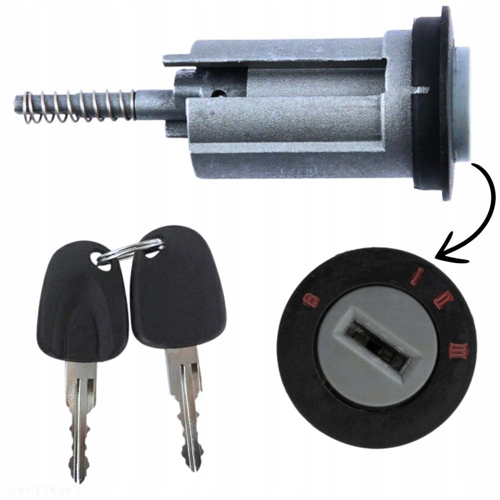 STACYJKA WKŁADKA STACYJKI KOMPLET OPEL Astra F Astra G Corsa B Corsa C - 2