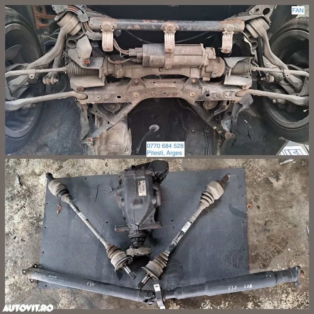 Bmw F30 320d punte fata spate brat mare mic portfuzeta fuzeta grup diferential spate raport 2.81 planetara stanga dreapta cardan - 1