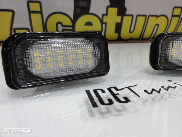 Suporte de lâmpada de matricula com led branco para Mercedes Classe C W203, CLK A209, W209, SL R230, Chrysler Crossfire coupe & Cabrio 03-07 - 6