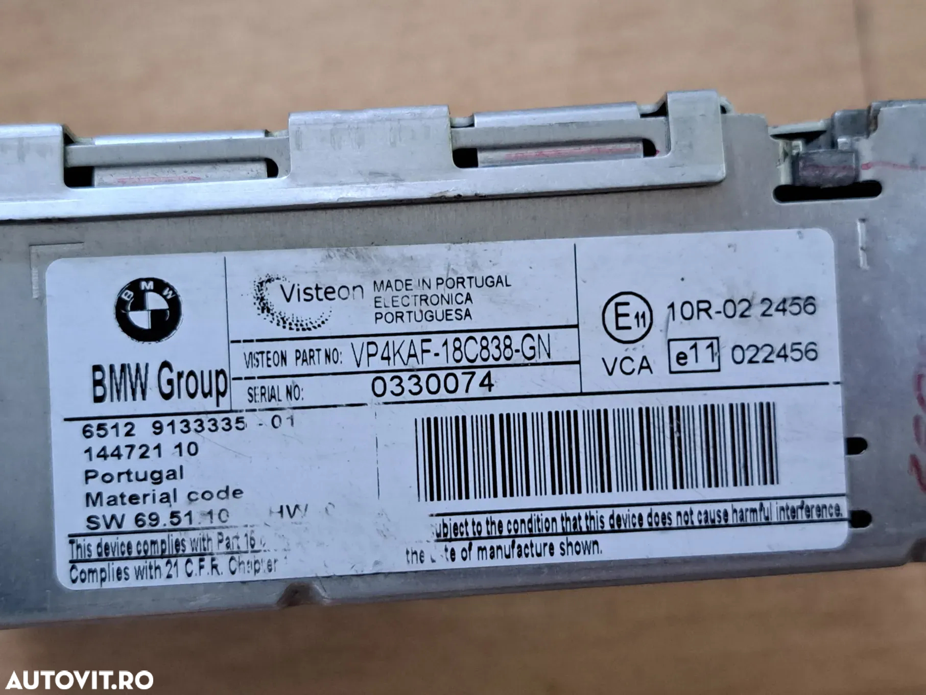 Radio CD Business CD Player original BMW E81 E87+LCI E82 E88 E90+LCI E91+LCI E92 E93 E84 - 7