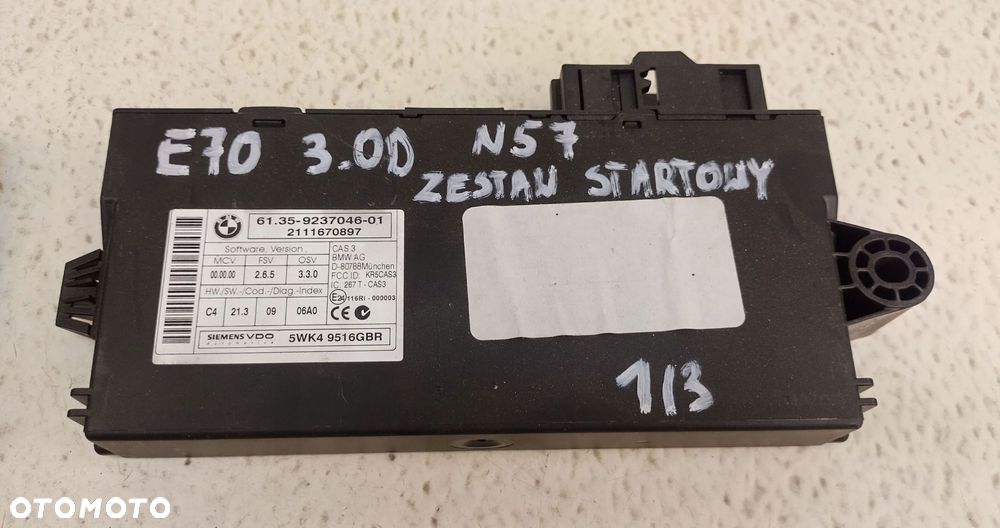 bmw x5 e70 lift 10-13 3.0 n57d zestaw startowy komputer moduł 8512411 - 8