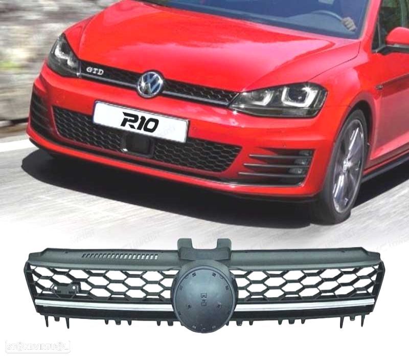 GRELHA FRONTAL VOLKSWAGEN VW GOLF VII LIMOUSINE 12-17 CROMO - 1