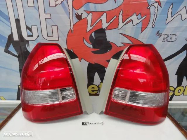 Faróis / farolins traseiros para Honda Civic EK, EJ 96-01 3 portas Vermelho / branco (red/white) EK9 Look - 1