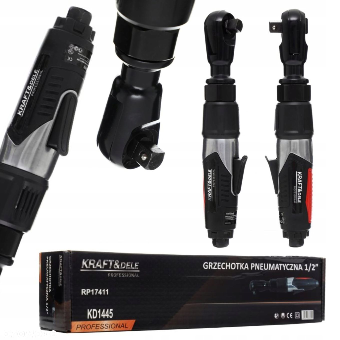 KRAFTDELE GRZECHOTKA PNEUMATYCZNA 1/2 KLUCZ UDAROWY PRĘDKOŚĆ 160RPM KD1445 - 1