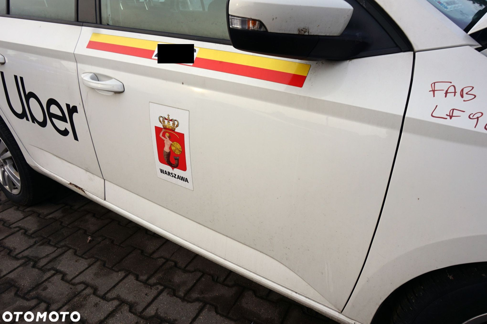 DRZWI PRZEDNIE PRAWE FABIA III LIFT KOMBI LF9E  BIAŁY SKODA 2018-2022 - 4