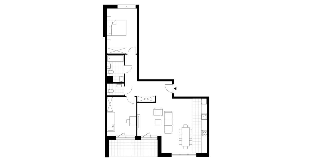 3-pokojowe mieszkanie 85m2 + loggia Bezpośrednio - Pełny obrazek: 4/24