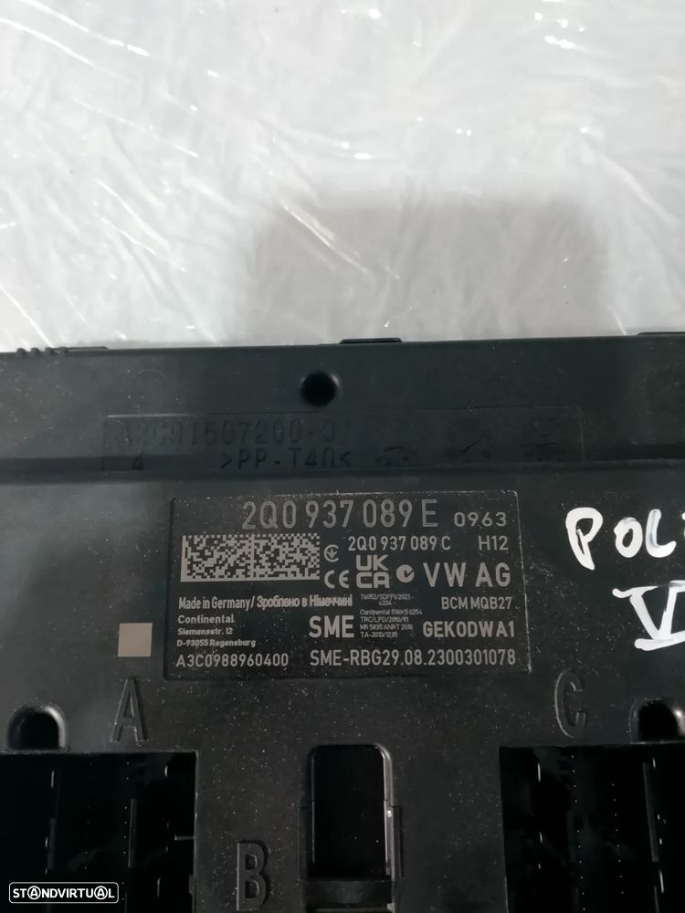 MODULO BCM VOLKSWAGEN POLO 17- / 2Q0937089E - 2