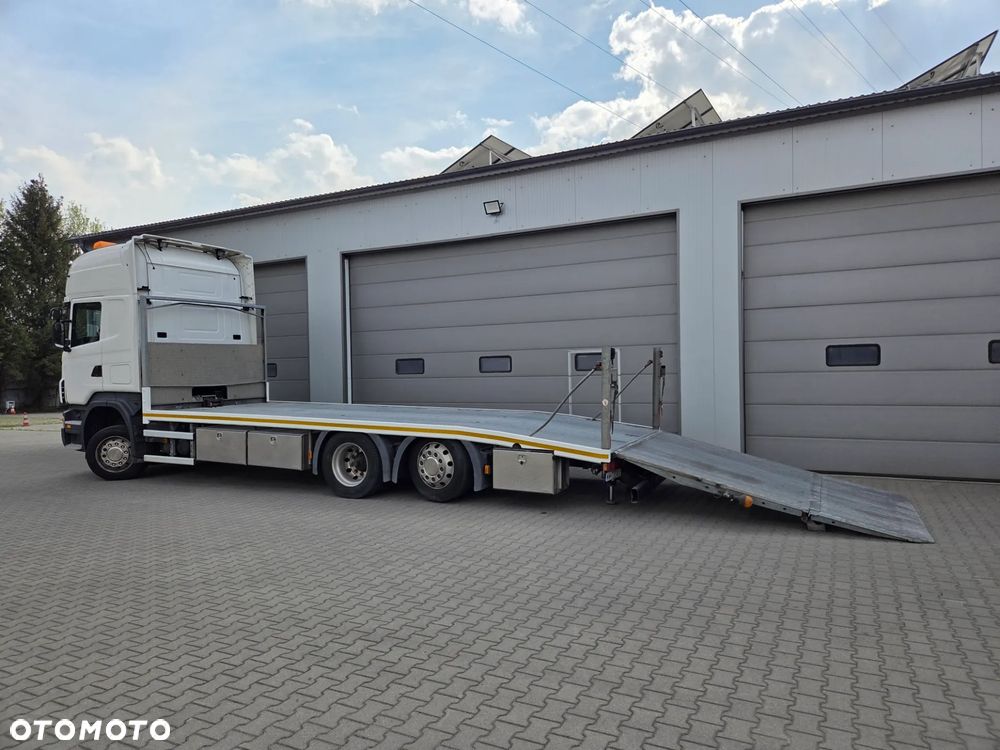 Scania R420 LB6x2-4HNB - Pomoc drogowa hydrauliczne najazdy samochód specjalny po przewozu maszyn budowlanych podnośników koszowych zwyżek pojazdów i innych BEKO THORRY ZANNER - 10