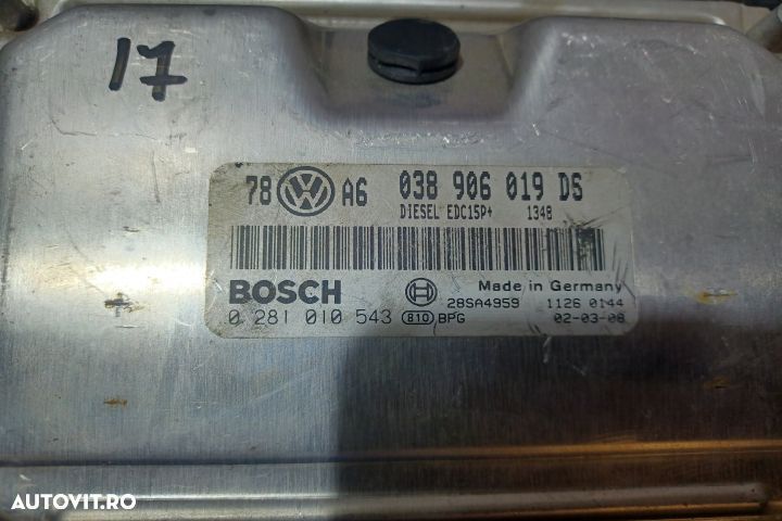 Calculator motor ECU 038906019DS 0281010543 - 1.9 AVF 038906019DS 028 - 3