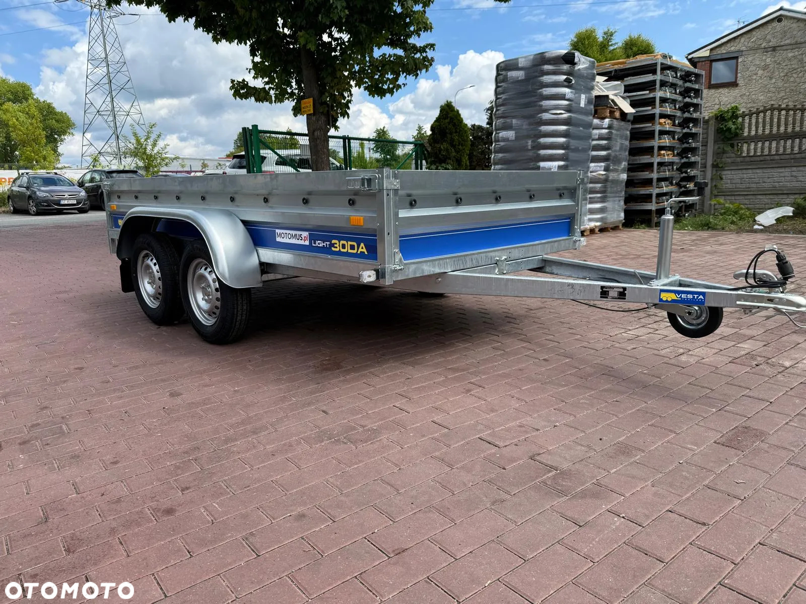 Inny Przyczepa VESTA LIGHT TANDEM 30DA 300x150x37 cm 2 osie DMC 750 kg WYSOKIE BURTY spawana rama Siemianowice Śląskie MOTOMUS - 8