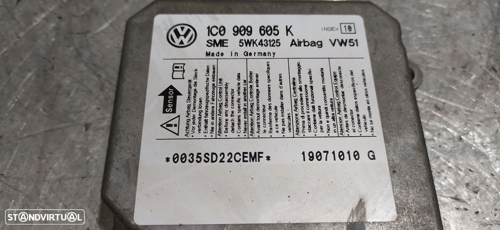 CENTRALINA AIRBAG SKODA ROOMSTER 2008 -1C0909605K - 2
