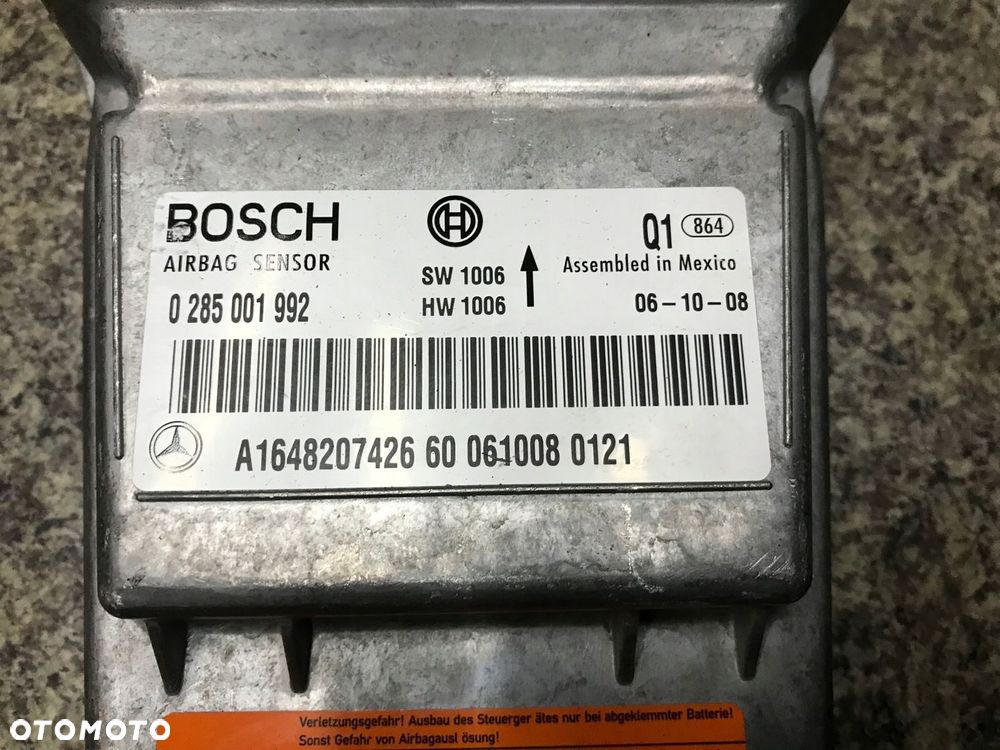 W251 zestaw pasy przod tyl poduszka kierowcy napinacze modul AIRBAG 6 osob - 9